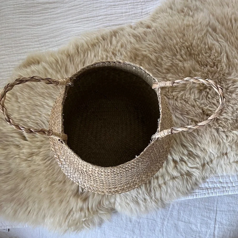 Vintage Woven Market Basket